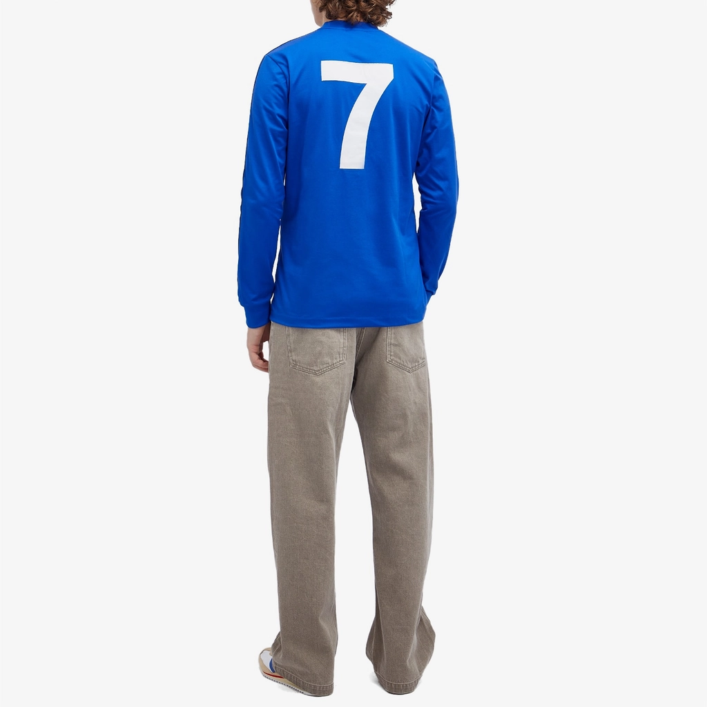 Adidas Originals Men's Manchester United FC Long Sleeve Jersey Top Bold Blue